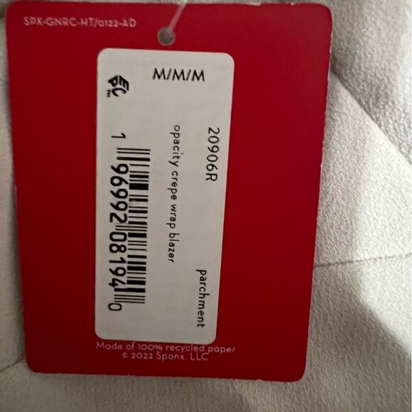 SPANX Carefree Crepe Wrap Blazer Size Medium - Picture 11 of 15